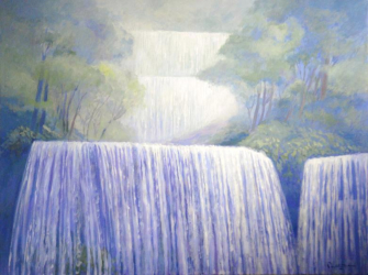 Waterfall in National Park   2010   Acrylic on canvas   102 x 76 cm   SGD12,000
