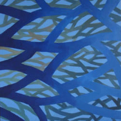 Blue Net   2012   Acrylic on canvas panel   30 x 30 cm   SGD1,500