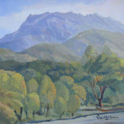 Mt Kinabalu   2012   Acrylic on  canvas panel   30 x 30 cm   SGD2,000