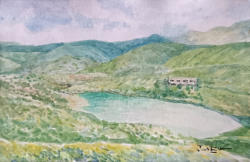 Journey, Kasa Lake   2022   Watercoloru on paper   15 x 10 cm   SGD250