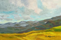 Clouds and Mountains 22   S022   Acrylic on paper   15 x 10 cm   SGD260