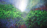 Evergreen and Waterfall   2006   Acrylic on canvas   200 x 120 cm   SGD45,000